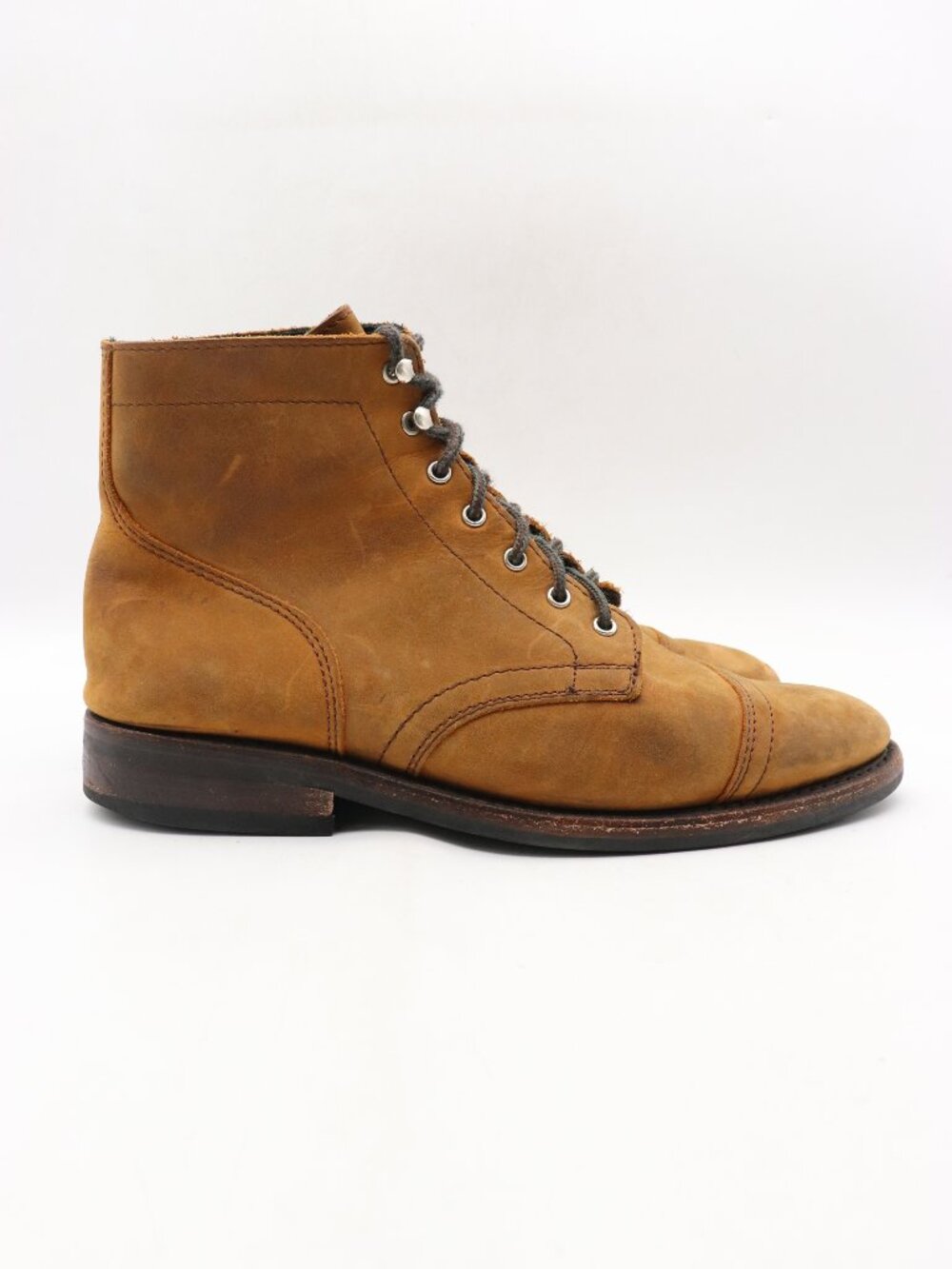Thursday Boot Company Captain Boots Men's 10 Brown Leather Lace Up Cap Toe